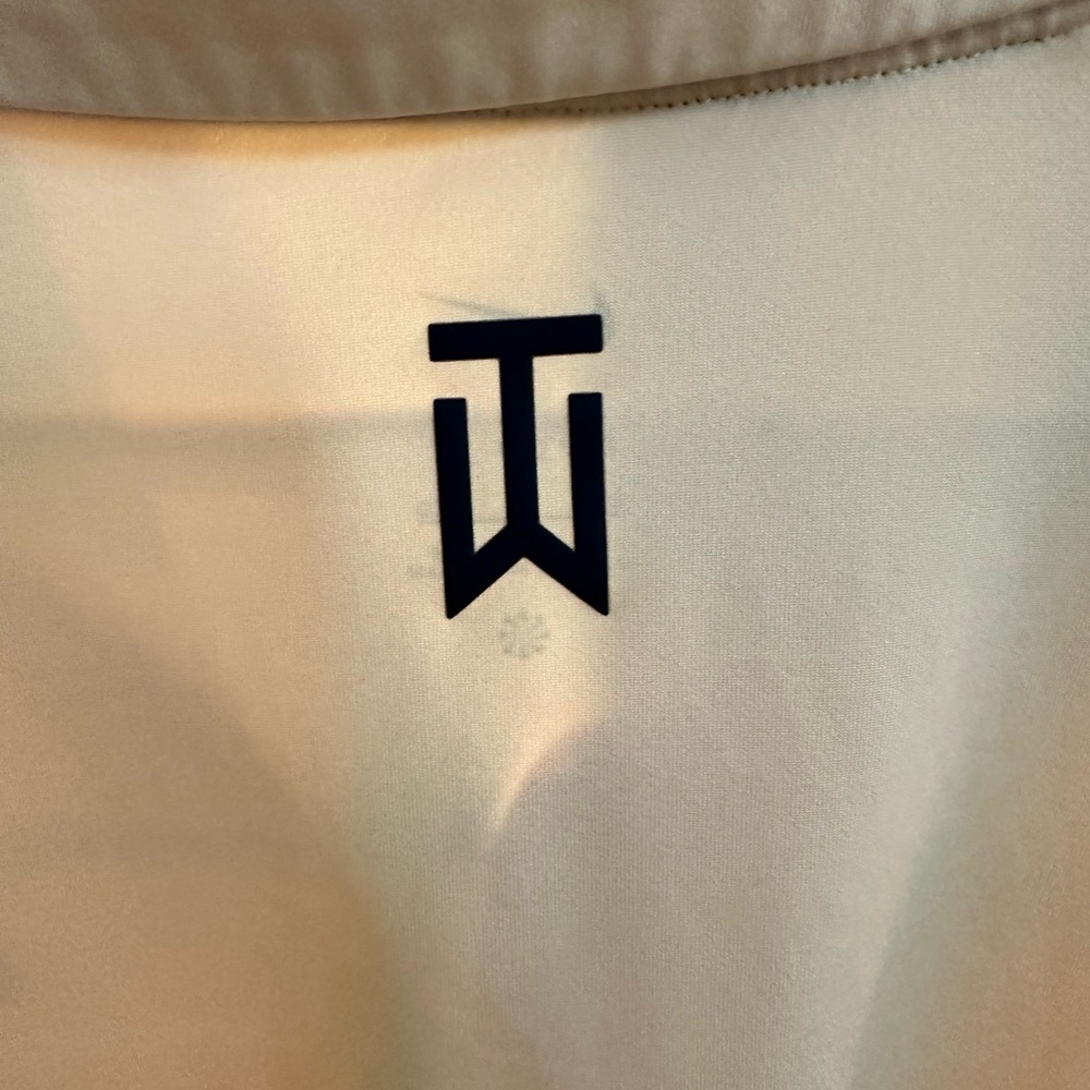 Nike Tiger Woods Collection Dri-FIT Striped Golf Polo Topaz Gold - Picture 9 of 9